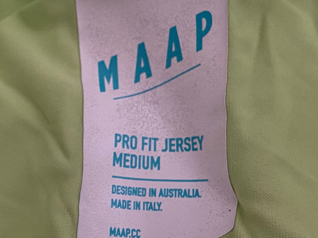 JO700 マープ MAAP PRO FIT JERSEY 半袖 サイクルジャージ 黄緑 M