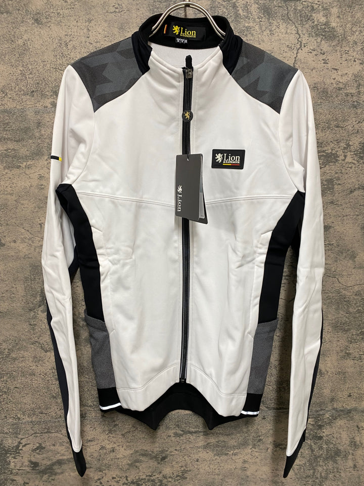 JY904 リオンドカペルミュール Lion de KAPELMUUR 長袖 サイクルジャケット 白 黒 M 裏起毛