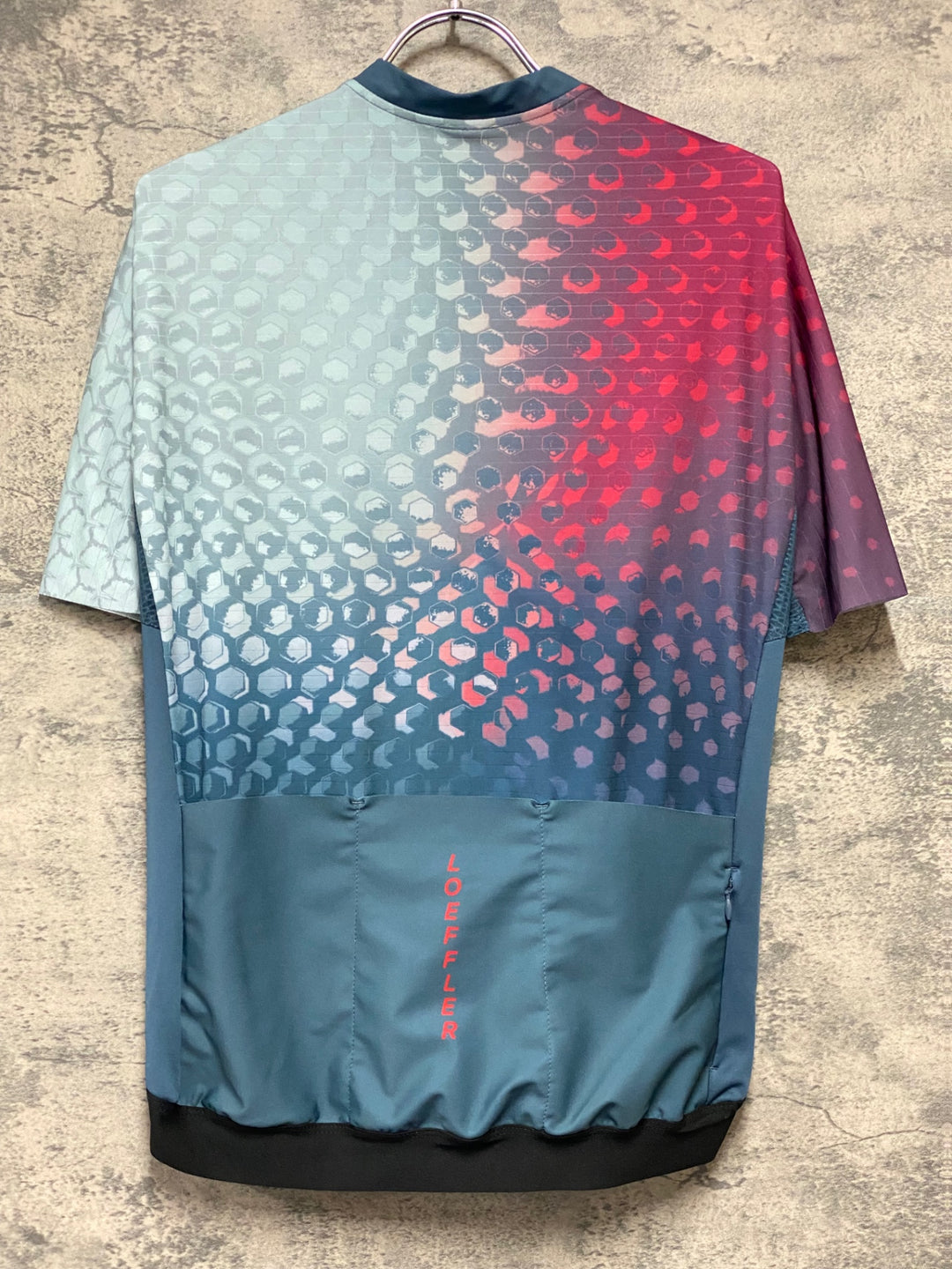 KJ224 Loffler 半袖 サイクルジャージ 紺赤 M MEN'S