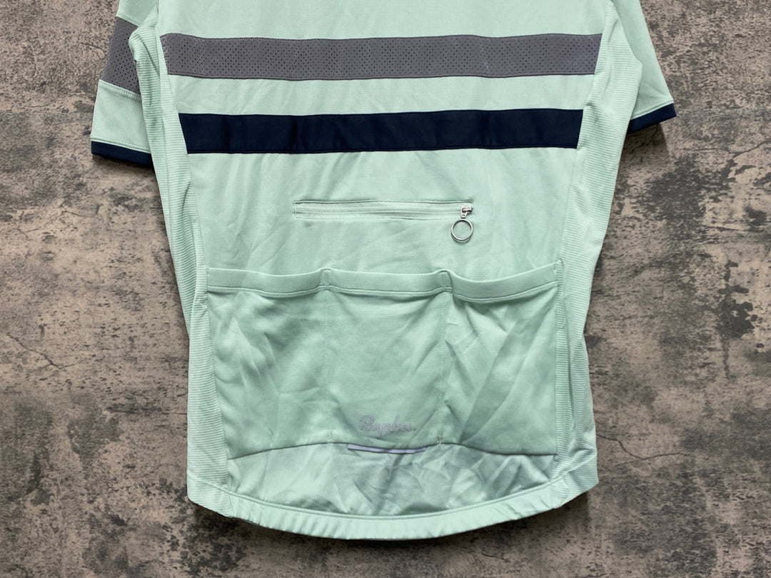 JV501 ラファ Rapha BREVET LIGHTWEIGH JERSEY 半袖 サイクルジャージ 緑 L