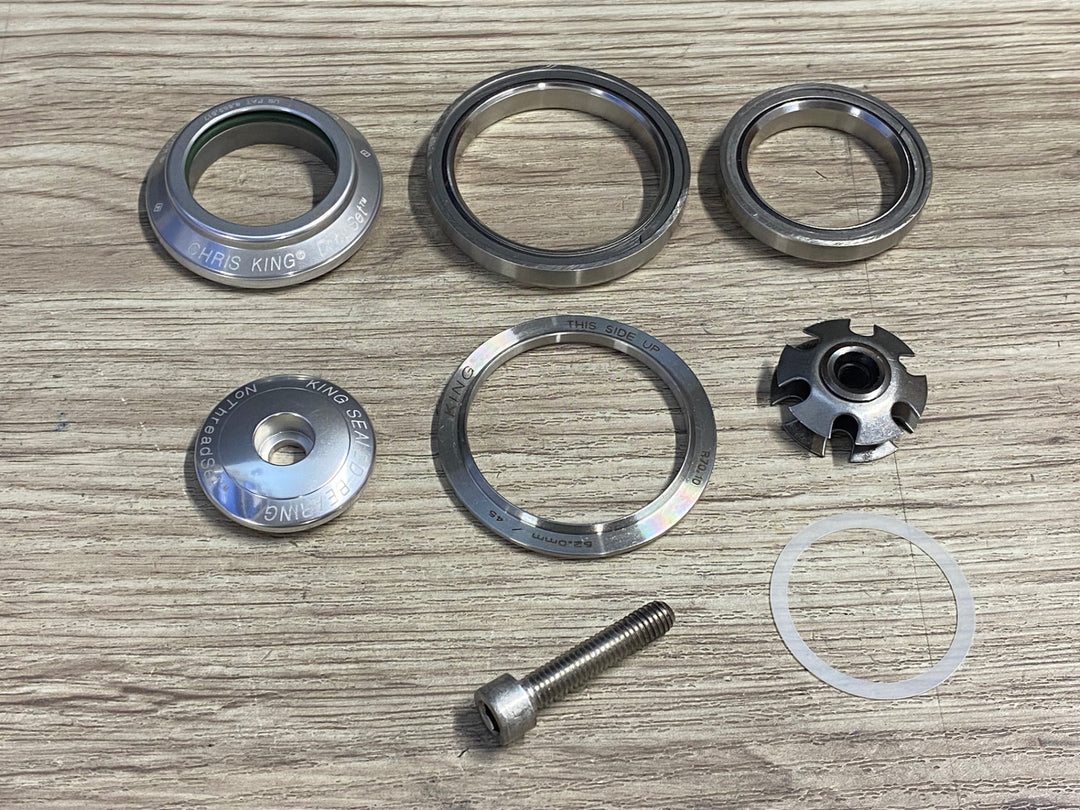 JV099 クリスキング CHRIS KING Dropset 2 ヘッドセット インテグラル 41.8x52mm 45°x45° シルバー