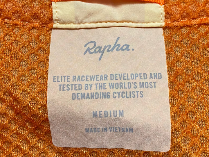 JQ366 ラファ Rapha PRO TEAM INSULATED GILET ジレ サイクルベスト オレンジ M 裏起毛