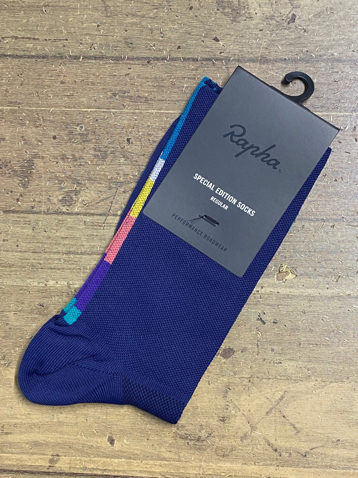 KC702 ラファ Rapha RCC PAUL SMITH PRO TEAM SOCKS ソックス 紺 L 未使用