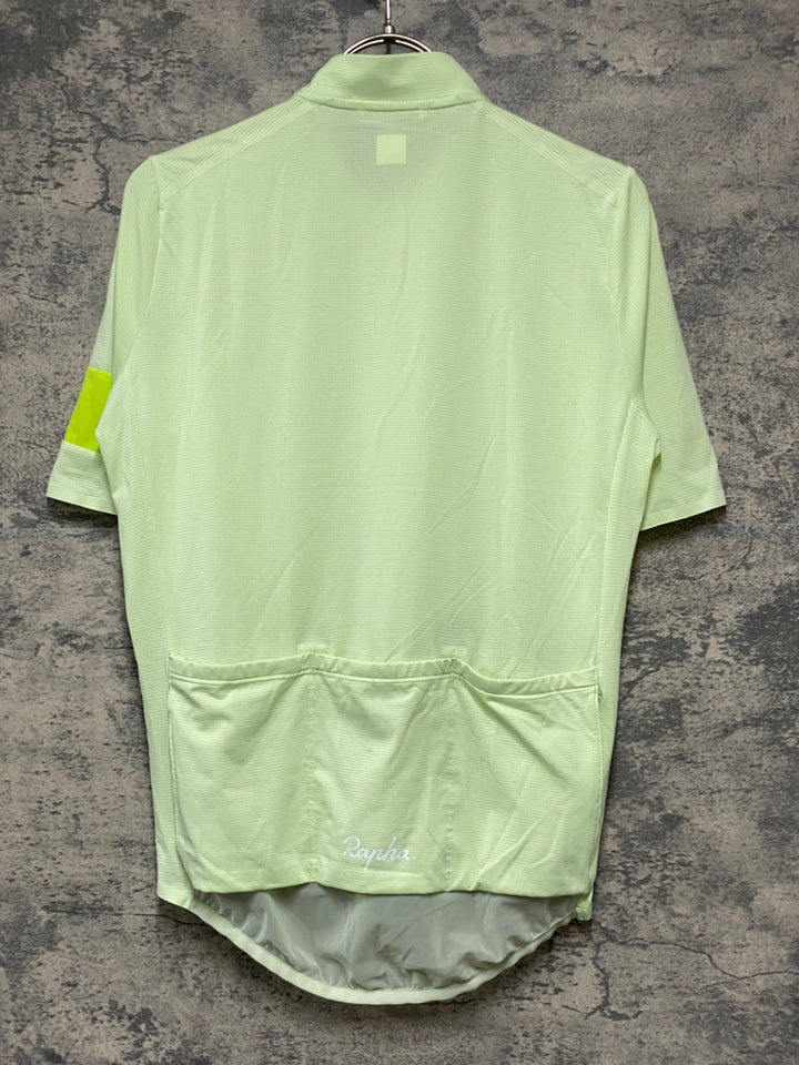 KH654 ラファ Rapha CLASSIC FLYWEIGHT JERSEY 半袖 サイクルジャージ 黄緑 S