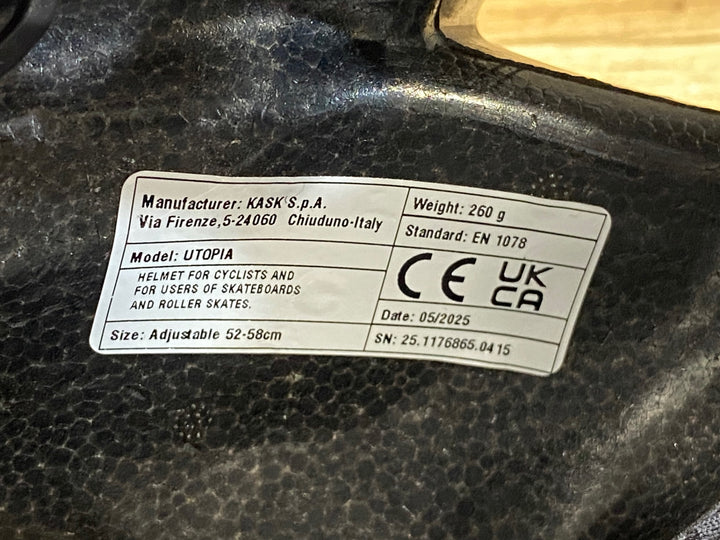 KL368 カスク KASK UTOPIA Y ヘルメット 52-58cm 2025/5製造