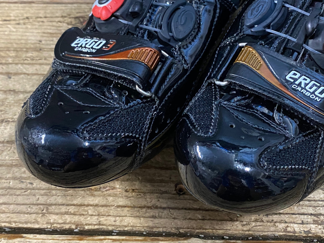 KJ952 SIDI エルゴ カーボン ERGO3 CARBON ビンディングシューズ EU40 1/2 黒