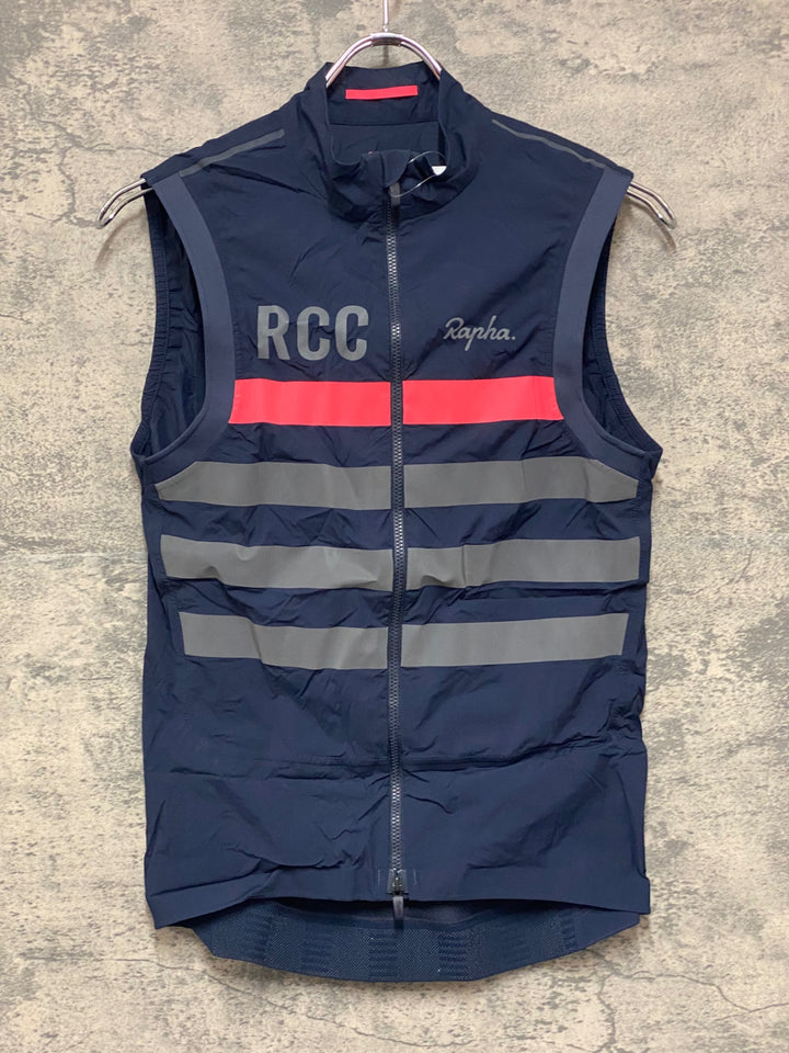 JZ977 ラファ Rapha RCC PRO TEAM LIGHTWEIGHT GILET ジレ サイクルベスト ネイビー S
