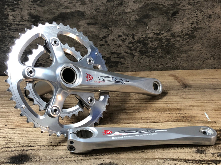 JY543 スギノ SUGINO OX IDS24 クランクセット シルバー 44/30T 172.5mm