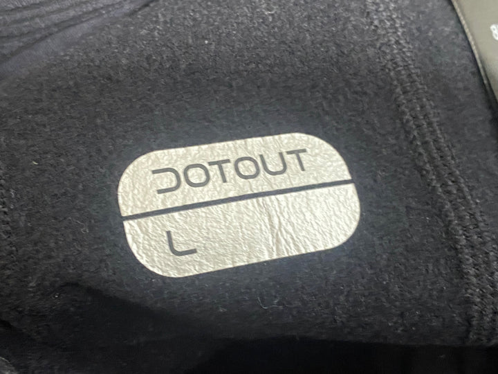JU766 ドットアウト DOTOUT ビブタイツ 裏起毛 黒グレー L