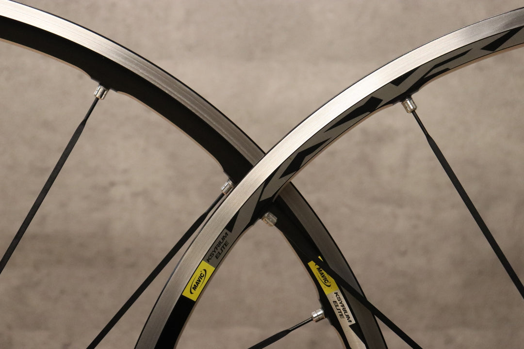マヴィック MAVIC キシリウムエリート KSYRIUM ELITE シマノ 12/11S アルミ クリンチャー ホイールセット ナローリム 15C 【さいたま浦和店】