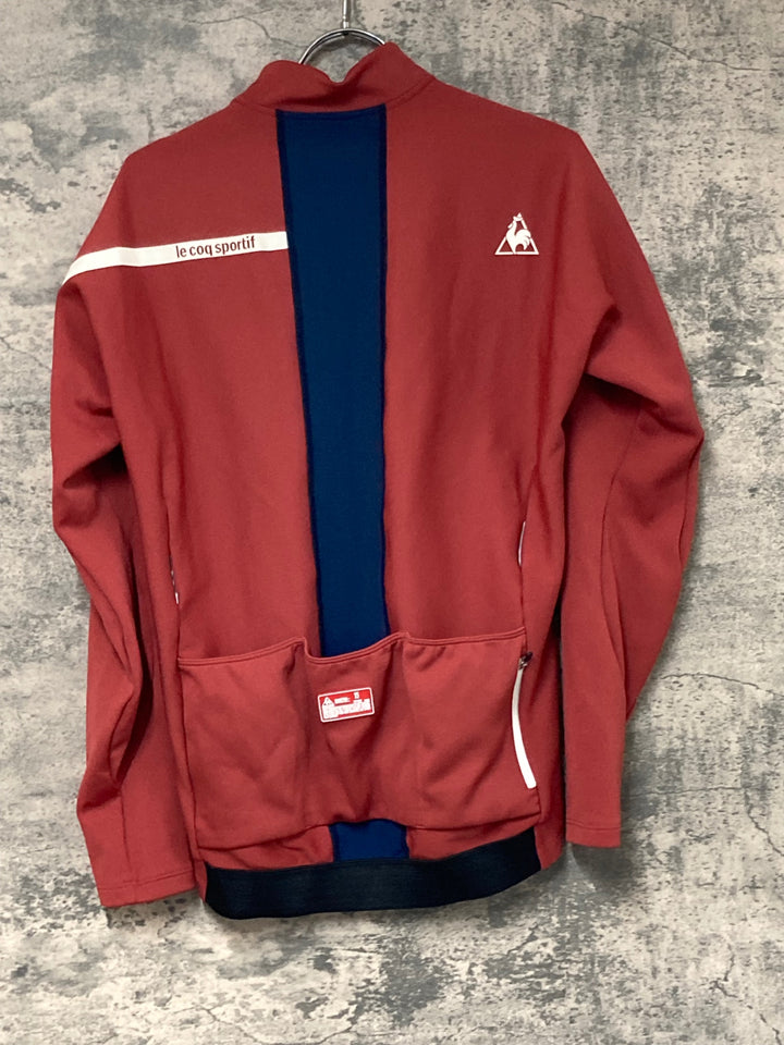 JW077 ルコックスポルティフ le coq sportif 長袖 サイクルジャージ 赤 L