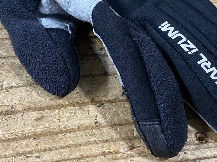 KJ041 パールイズミ PEARL iZUMi 長指 ウィンターグローブ 黒 L 裏起毛 ※擦れ