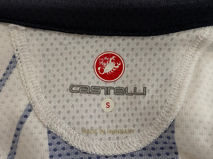 JV204 カステリ CASTELLI 半袖 サイクルジャージ グレー 白 S