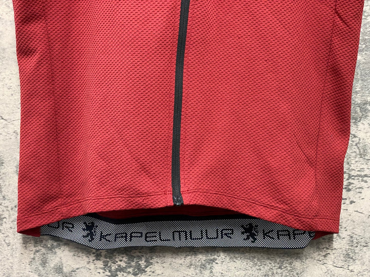 JQ004 リオンドカペルミュール Lion de KAPELMUUR 半袖 サイクルジャージ 赤 XL