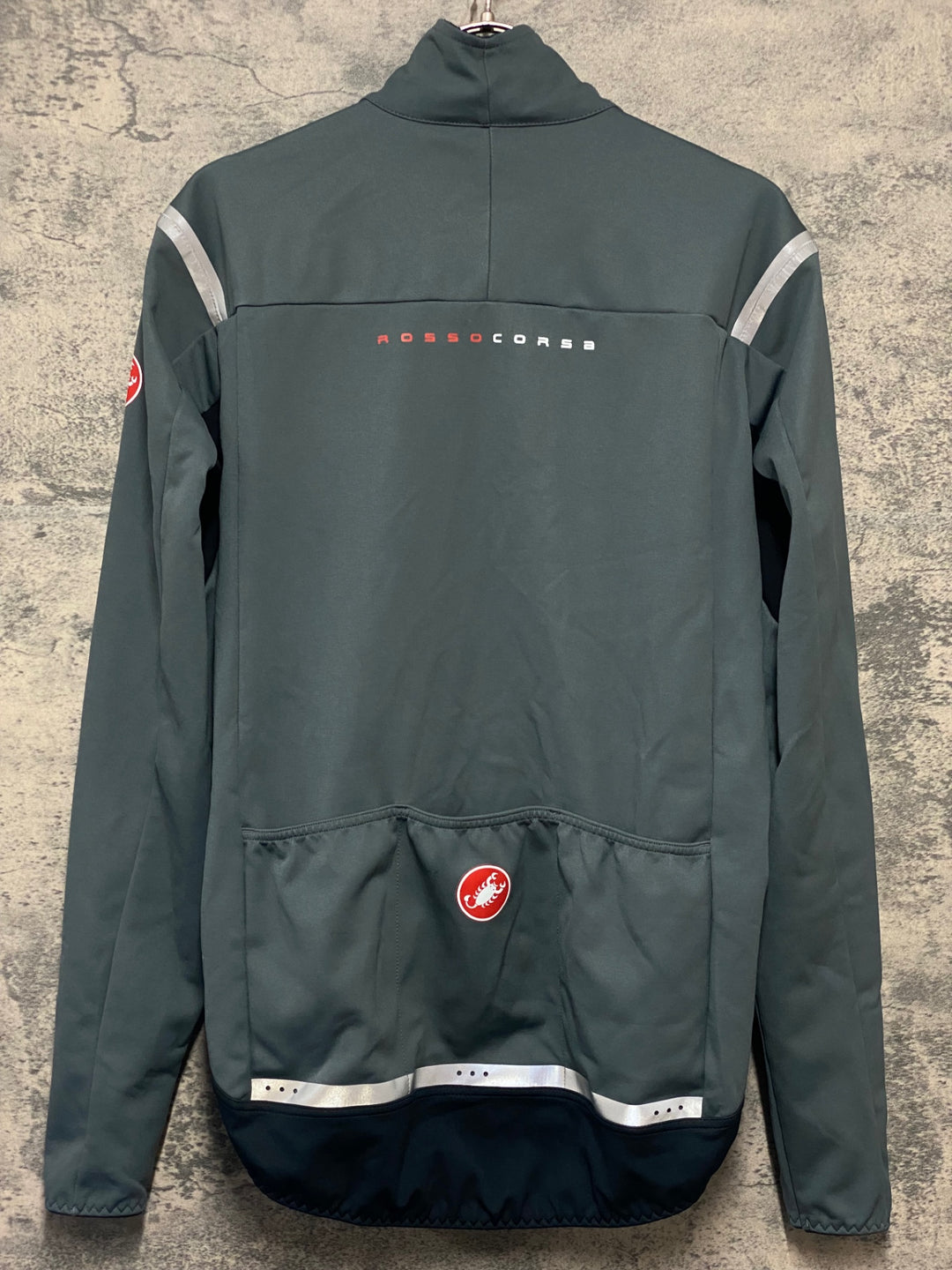 KM199 カステリ CASTELLI ROSSO CORSA Perfetto RoS 2 GORE-TEX Infinium Windstopper 長袖 サイクルジャケット シェル グレー S