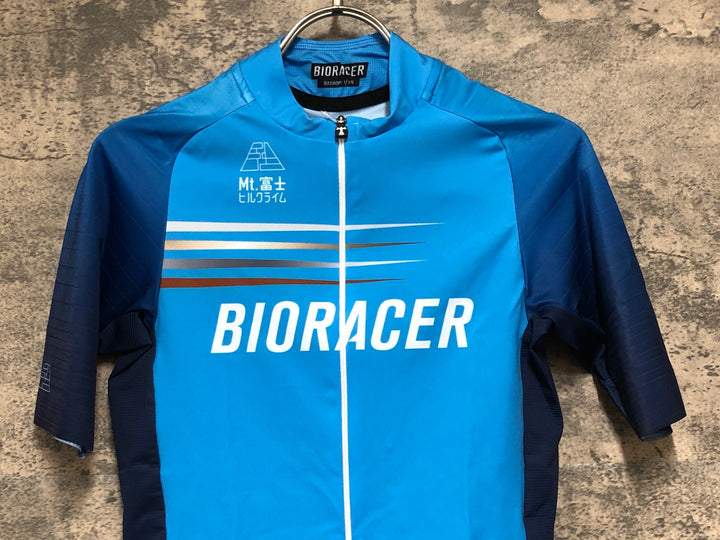 KE211 ビオレーサー BIORACER 半袖 サイクルジャージ 青 XS 富士ヒル