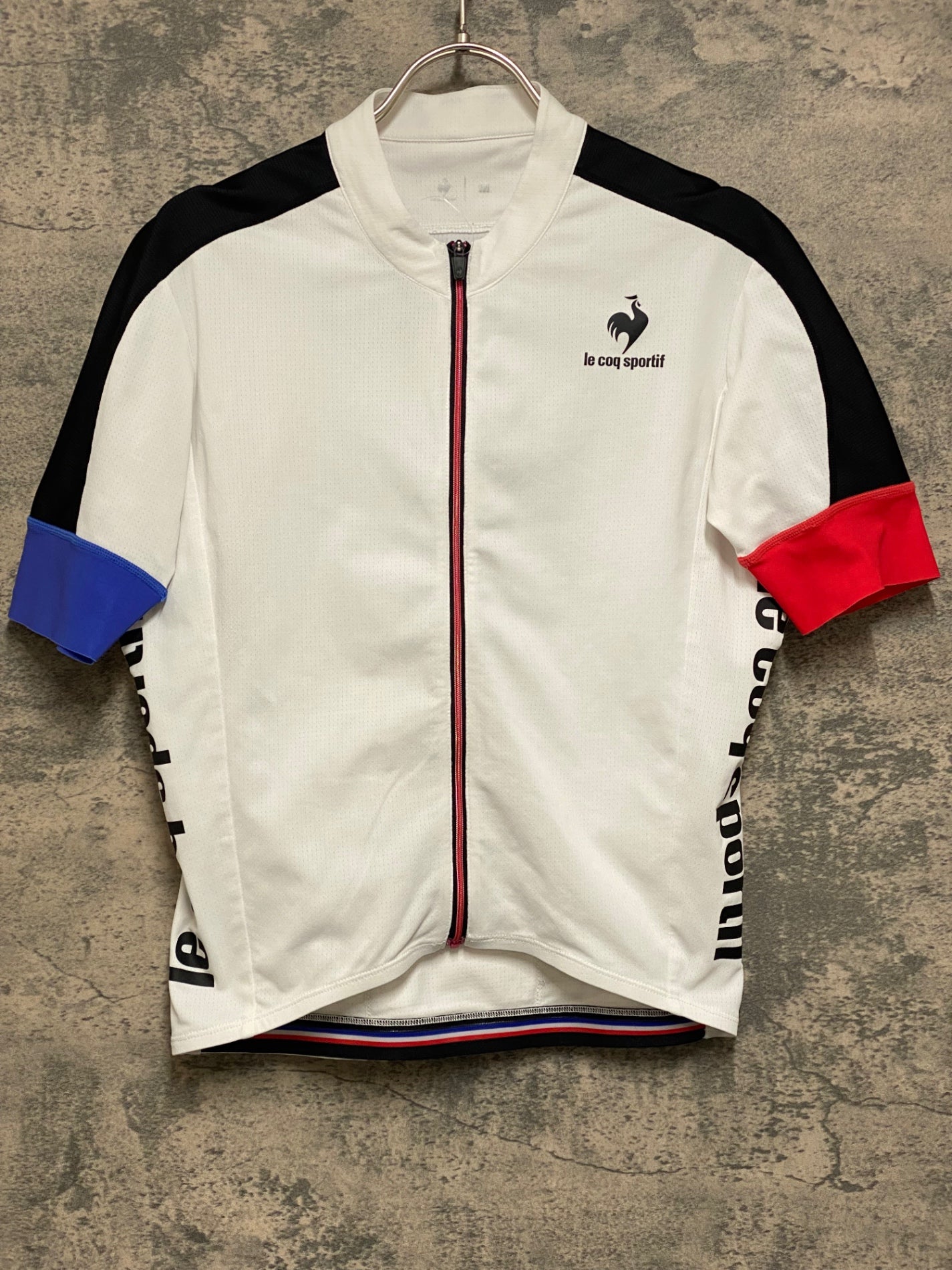 ブリヂストン サイクルジャージ Lサイズ ホワイト/ブラック JP153 ルコックスポルティフ le coq sportif 半袖 サイクルジャージ 白