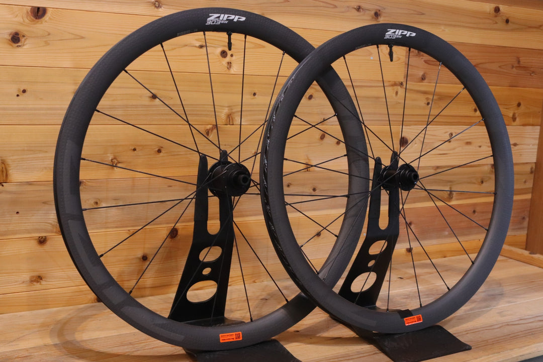 未走行 センサーモデル ジップ ZIPP 303 SW DISC シマノ 11S/12S 25㎜ フックレス カーボン チューブレス ロードバイク ホイールセット 【広島店】