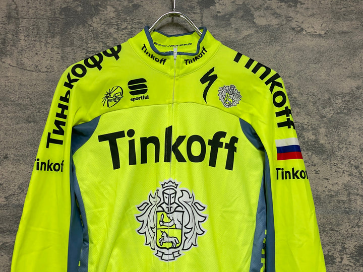 KJ867 スポーツフル sportful 裏起毛 長袖 サイクルジャージ 黄 M TINKOFF