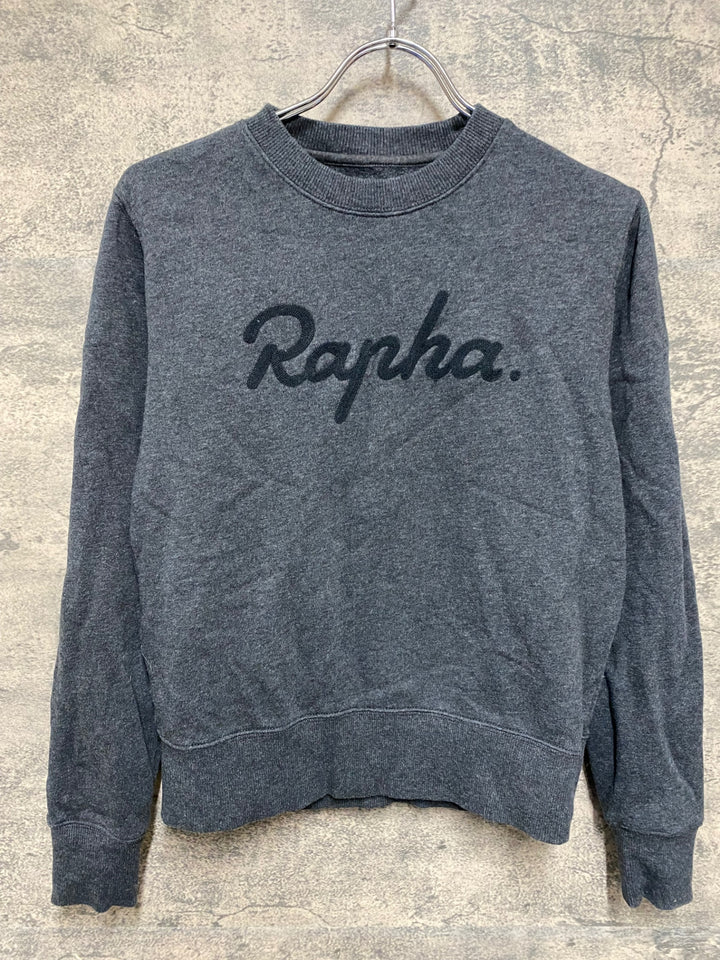 KL465 ラファ Rapha WOMEN'S LOGO SWEATSHIRT 長袖 スウェット グレー XS ※動物の毛
