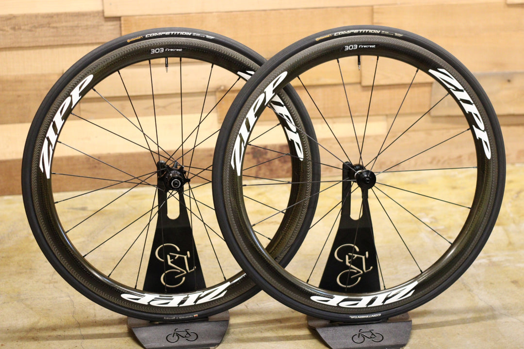 訳あり品 ジップ ZIPP 303 ファイアクレスト Firecrest カーボン チューブラー ホイールセット シマノ 12/11S 【立川店】
