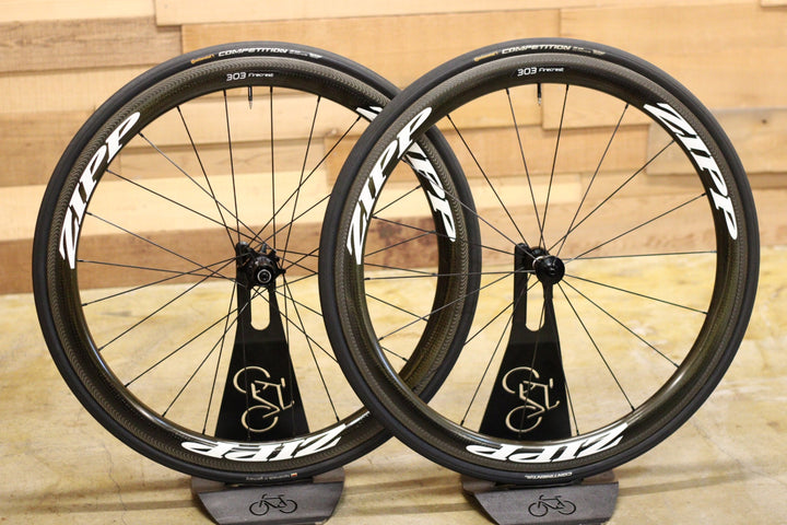 訳あり品 ジップ ZIPP 303 ファイアクレスト Firecrest カーボン チューブラー ホイールセット シマノ 12/11S 【立川店】