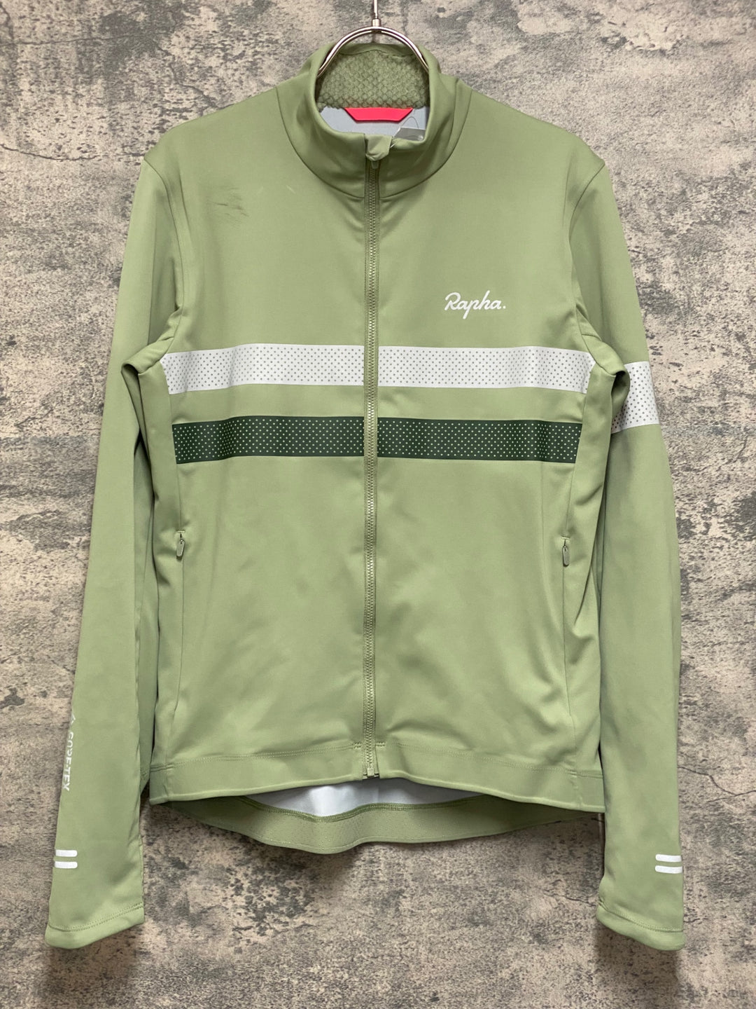JP289 ラファ Rapha BREVET LONG SLEEVE INFINIUM JERSEY 長袖 サイクルジャージ オリーブ L GORE-TEX INFINIUM