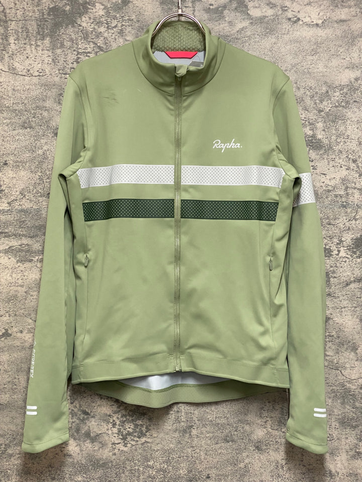 JP289 ラファ Rapha BREVET LONG SLEEVE INFINIUM JERSEY 長袖 サイクルジャージ オリーブ L GORE-TEX INFINIUM