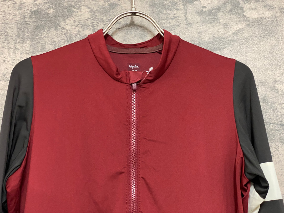 JP207 ラファ Rapha PRO TEAM LONG SLEEVE TRAINING JERSEY 長袖 サイクルジャージ 赤 L