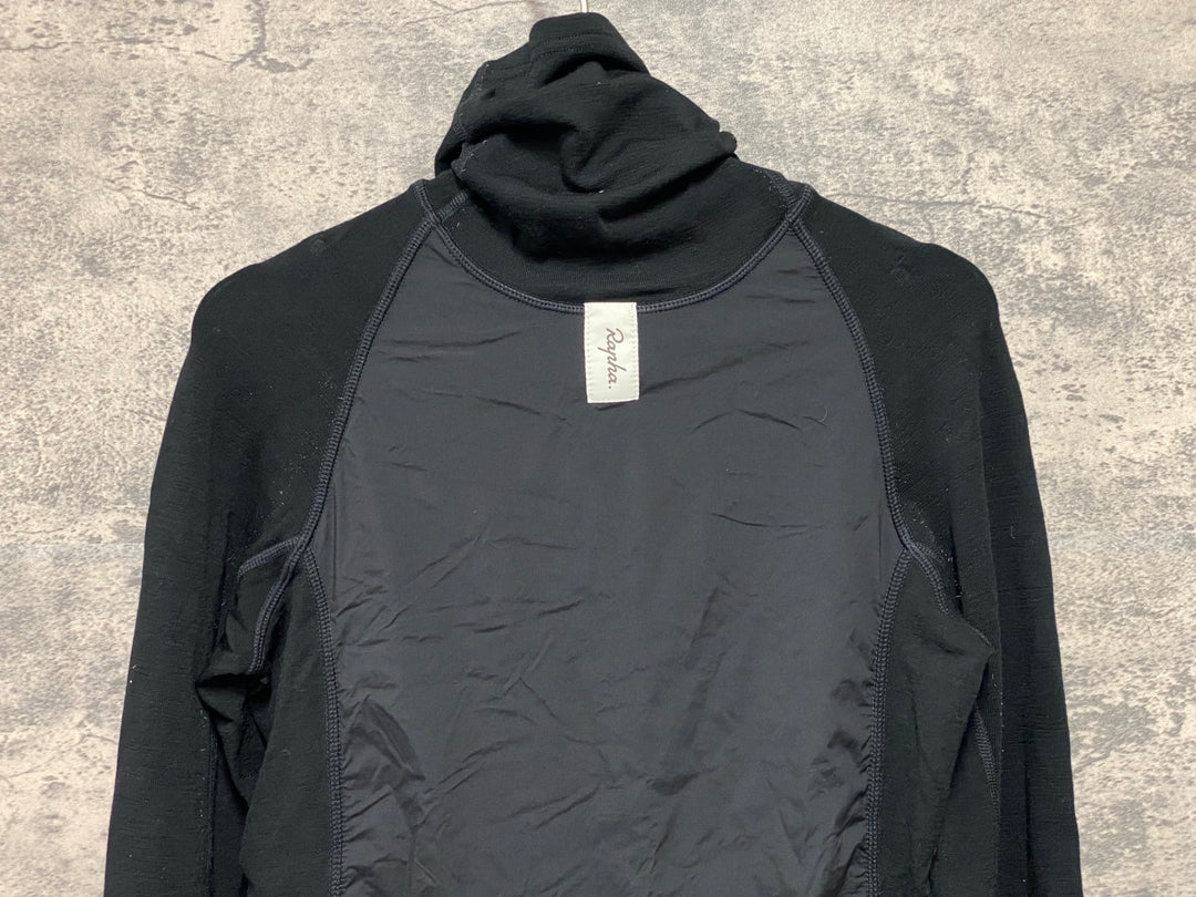 KC750 ラファ Rapha DEEP WINTER WINDBLOCK BASE LAYER 長袖 ベースレイヤー 黒 XS
