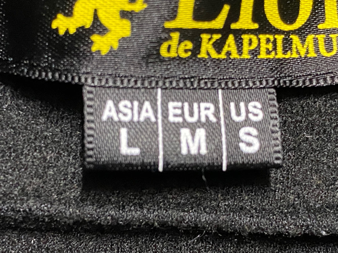 KG279 リオンドカペルミュール Lion de KAPELMUUR 長袖 サイクルジャージ 白 黒 L 裏起毛