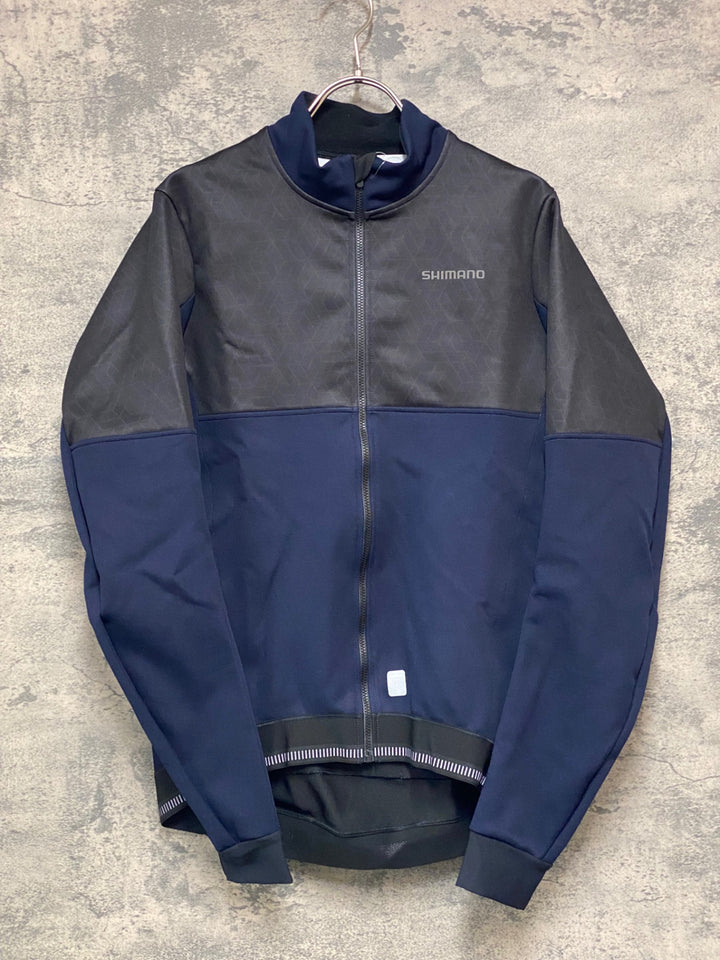 JY877 シマノ SHIMANO 長袖 サイクルジャケット 黒 ネイビー L