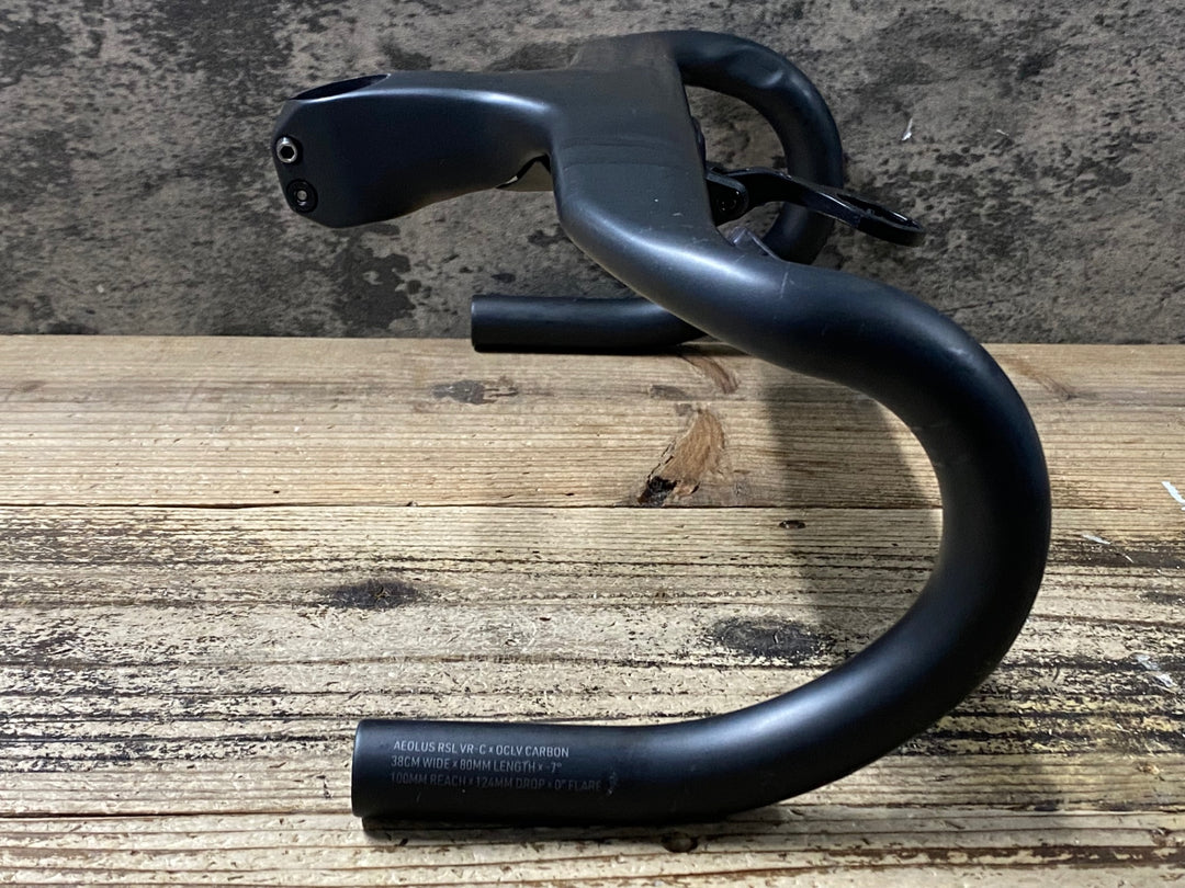 JS530 ボントレガー BONTRAGER AEOLUS RSL VR-C カーボン ドロップハンドル ステム一体型 80mm ブラケットC-C380mm