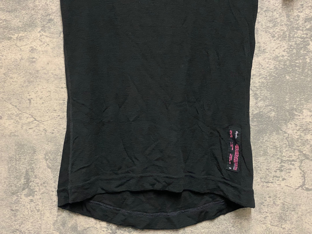 KO794 ラファ Rapha MEN'S MERINO BASE LAYER SHORT SLEEVE 半袖 ベースレイヤー 黒 S