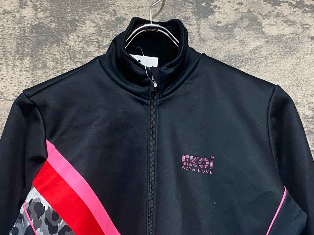 JJ172 エコイ EKOi 長袖サイクルジャケット 黒 M 裏起毛