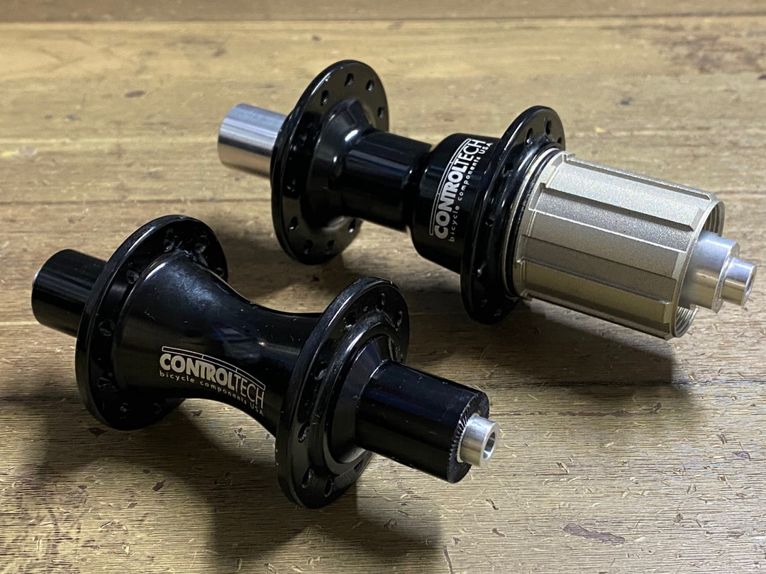 KL705 コントロールテック CONTROLTECH 前後ハブセット 黒 シマノ10S 20/24H OLD108x142mm