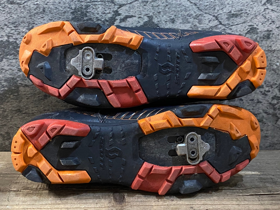 JT209 スコット SCOTT ELITE BOA ビンディングシューズ 黒 2穴 オレンジ EU40
