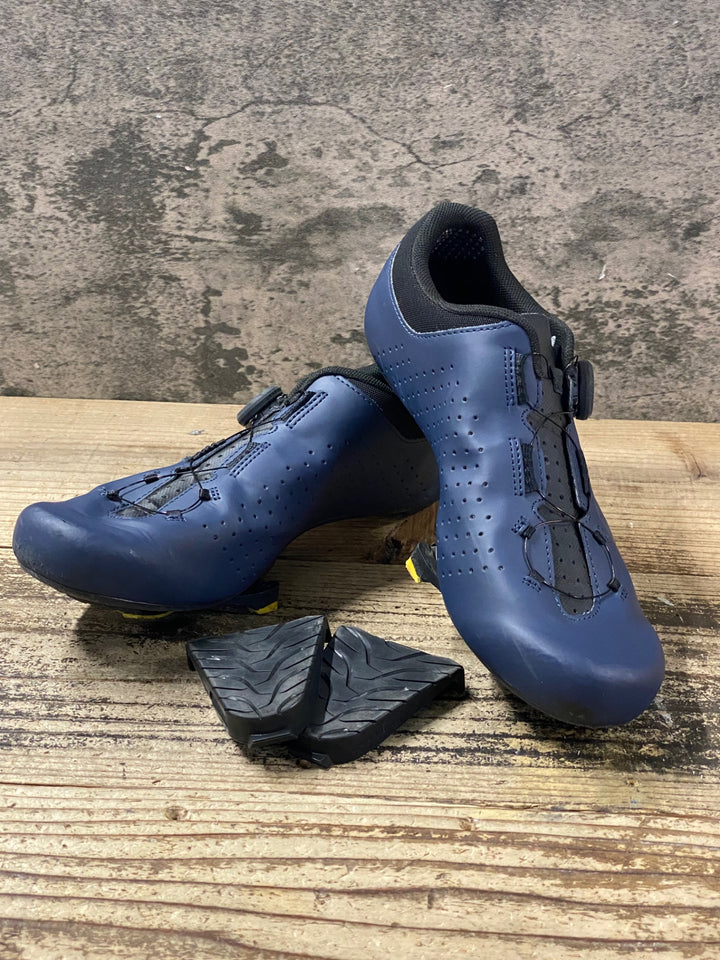 JS680 フィジーク fizik VENTO OMNA WIDE SPD-SL ビンディングシューズ 紺 EU42