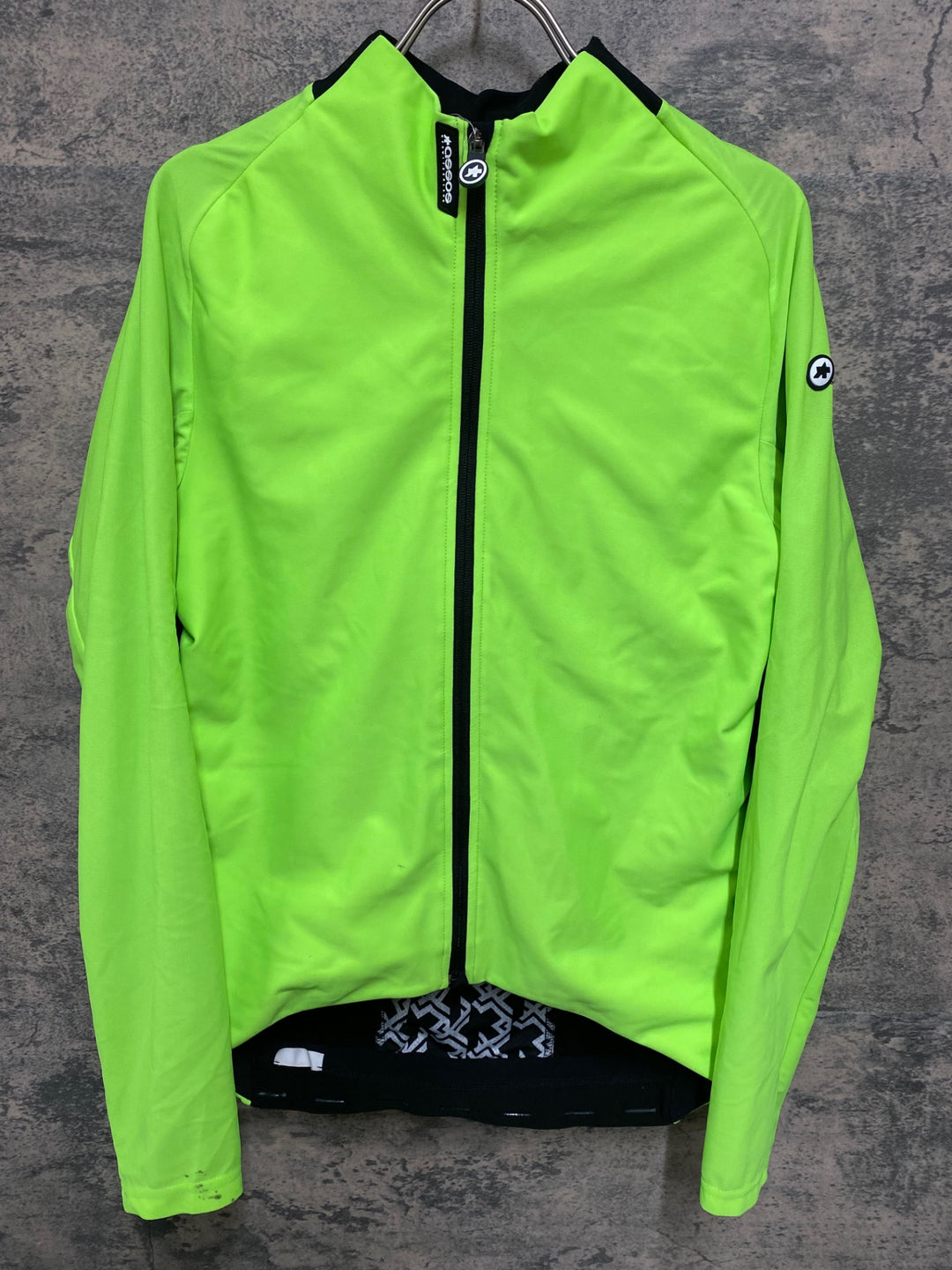 KG041 アソス assos MILLE GT ULTRAZ WINTER JACKET EVO 長袖 サイクルジャケット 緑 M 裏起毛 ※擦れ
