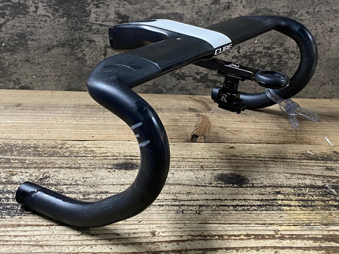 JS773 CUBE ICR AERO COCKPIT カーボン ドロップハンドル ブラケットC-C400mm 90mm OS