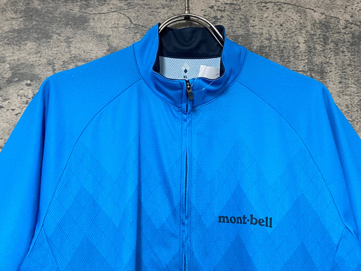 KK329 モンベル mont-bell 半袖 サイクルジャージ 青 XL
