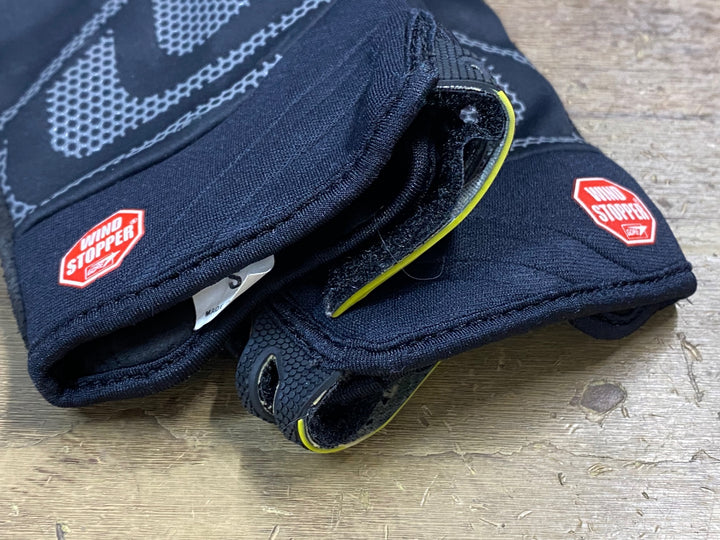 KC600 シマノ SHIMANO 長指グローブ 黒 S WIND STOPPER スレあり