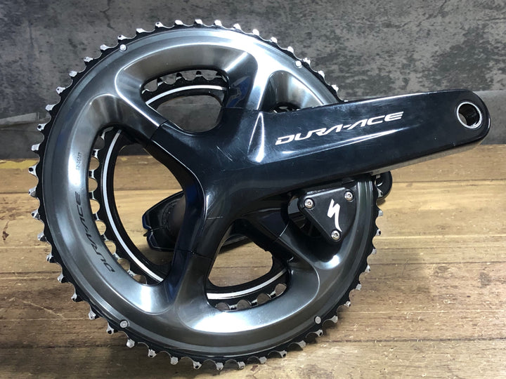 KA731 シマノ SHIMANO デュラエース DURA-ACE FC-R9100 11S 165mm 52/36t 4iiii 両足計測パワーメーター付属 ※パワーメーター割れ