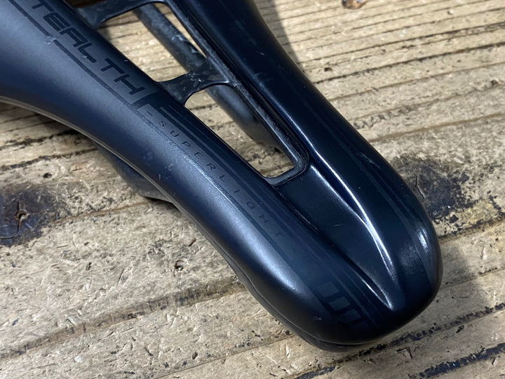 JZ294 シマノ SHIMANO PRO STEALTH CURVED TEAM サドル 黒 カーボンレール 152mm ※座面中央割れのためジャンク