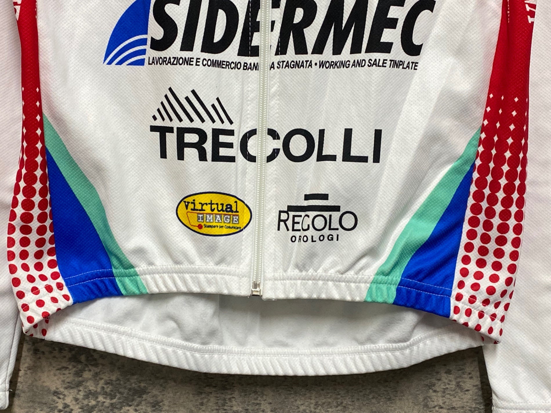 JS439 サンティーニ Santini 長袖 サイクルジャージ 白 M VENEZUELA