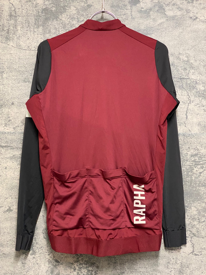 JP207 ラファ Rapha PRO TEAM LONG SLEEVE TRAINING JERSEY 長袖 サイクルジャージ 赤 L