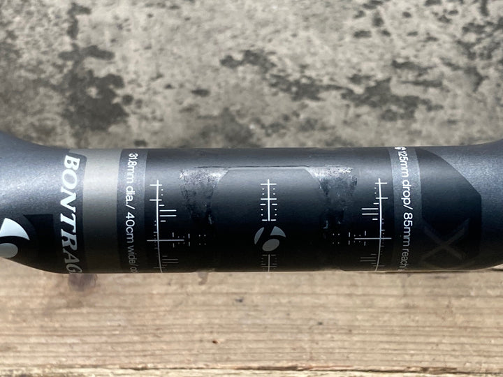 JK419 ボントレガー BONTRAGER XXX AERO カーボン ドロップハンドル Φ31.8 ブラケットC-C400mm ※レバー固定オーバートルクの為ジャンク