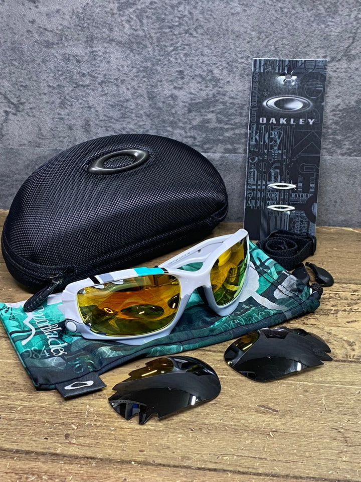 JN147 オークリー OAKLEY Racing Jacket サングラス アイウェア 白 グレー OAKLEY30周年記念限定サングラス レンズ付属