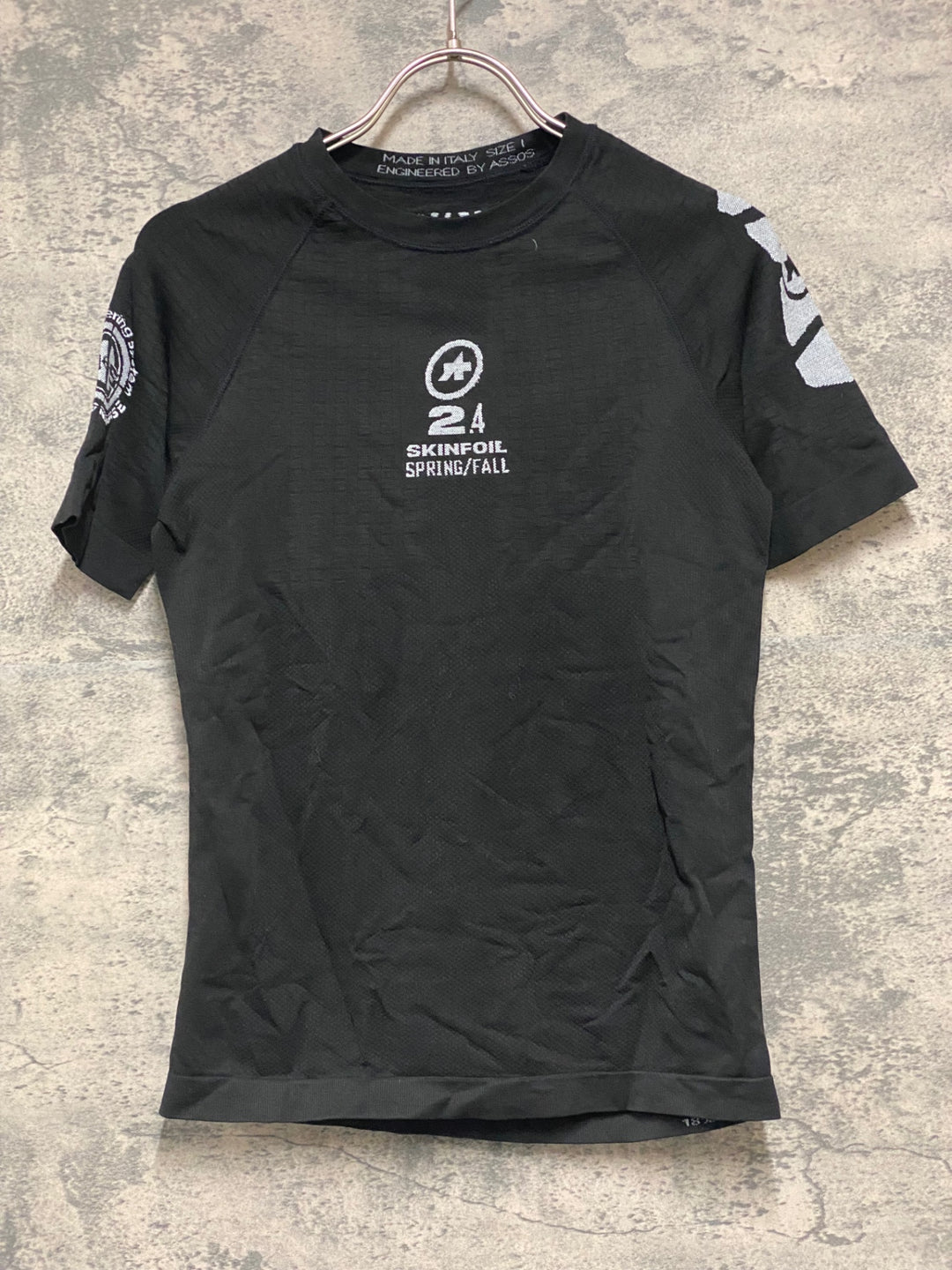 KA899 アソス ASSOS SKINFOIL SPRING 半袖 ベースレイヤー 黒 Ⅰ