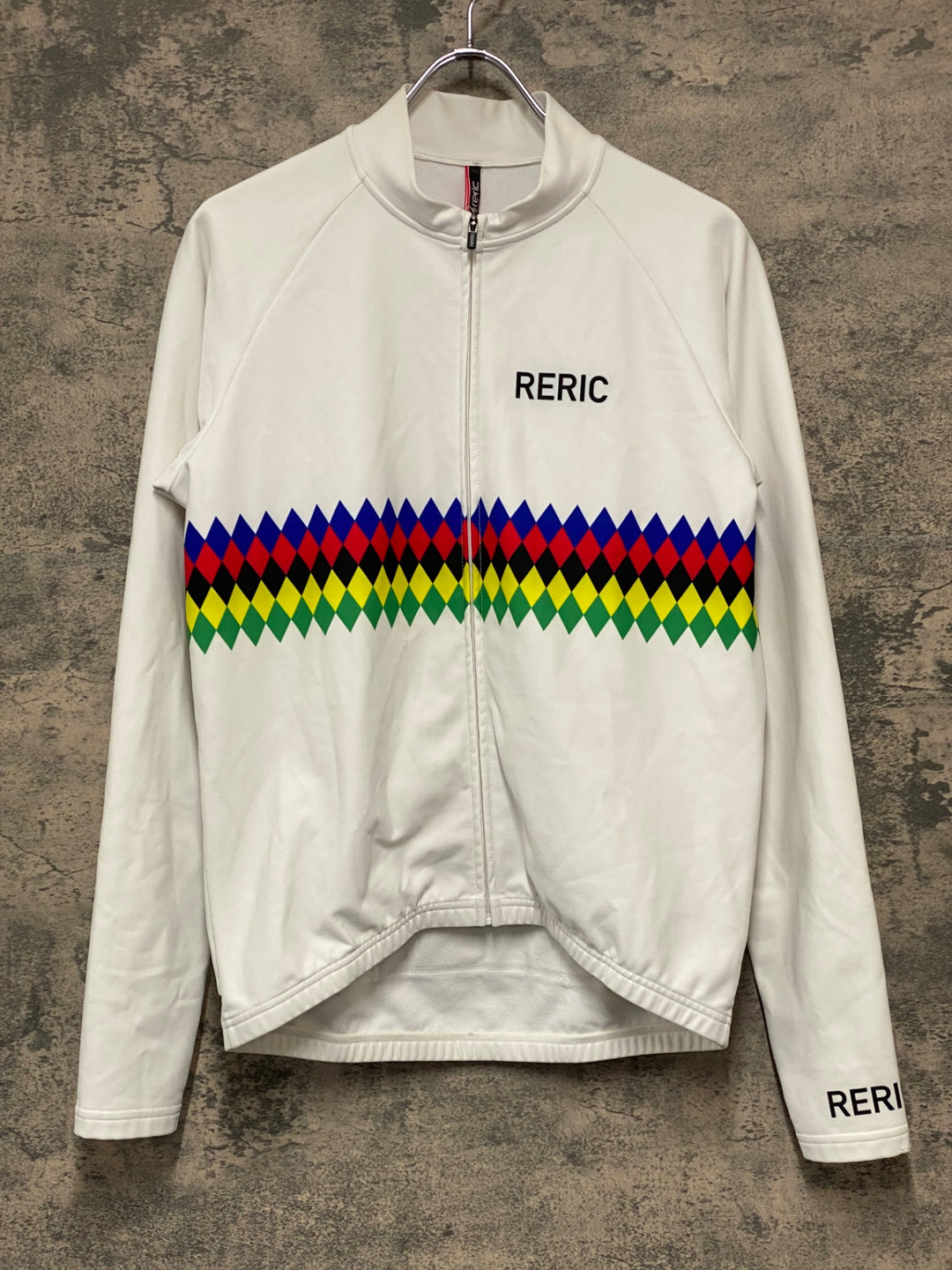 JZ012 レリック RERIC 長袖 サイクルジャージ 白 M 裏起毛